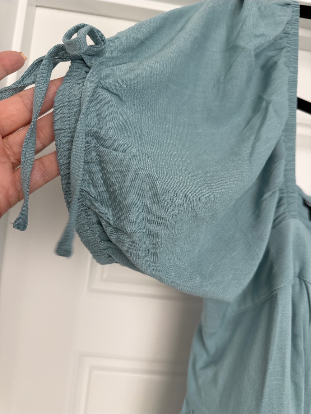 torrid Dusty Blue Puff-Sleeve Midi Dress - Picture 2 of 6